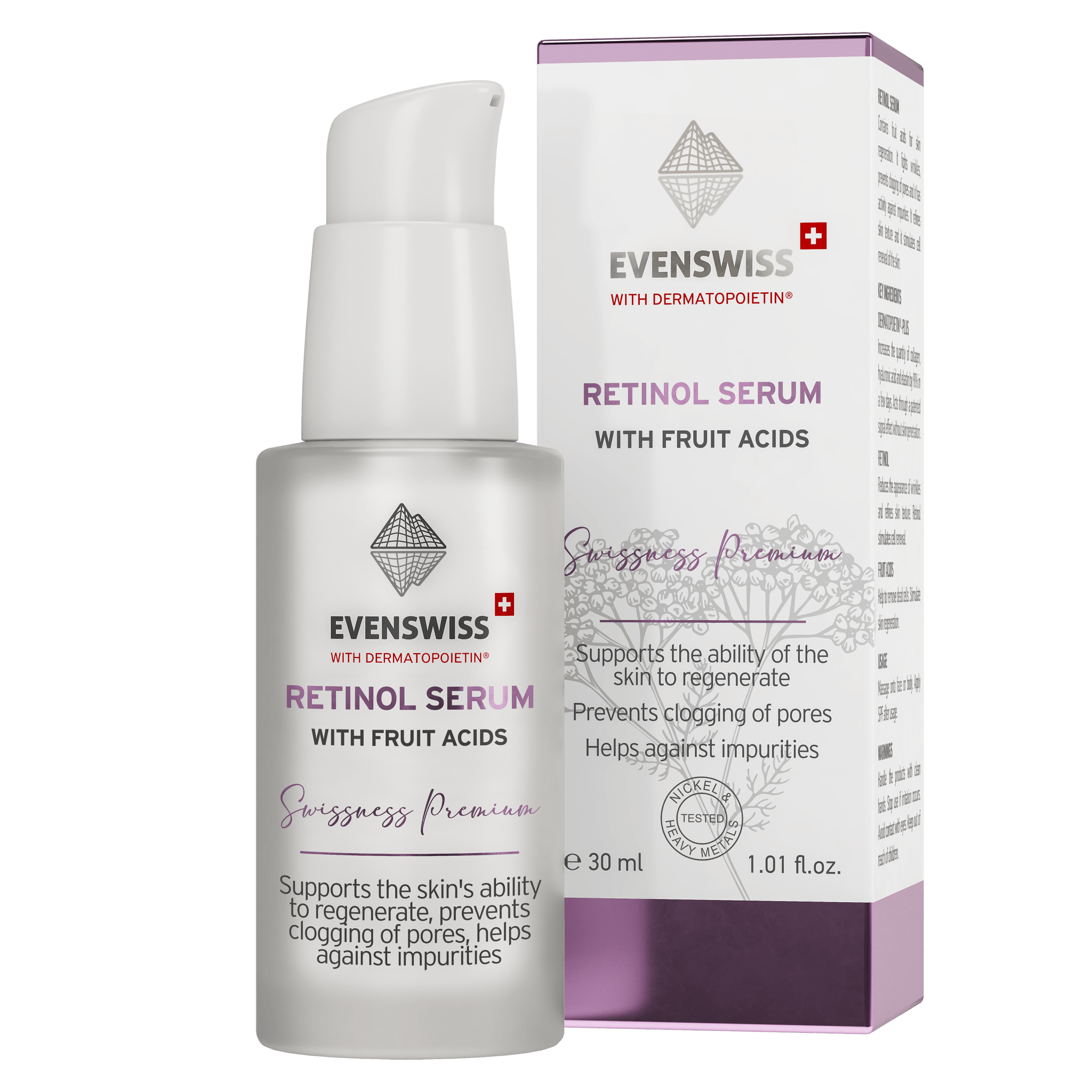 EVENSWISS — Retinol Serum with Fruit Acids — retinola serums ar augļskābēm